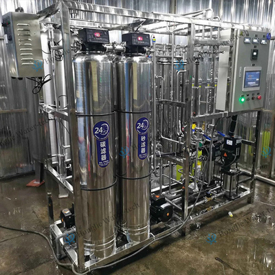 1000L/Hour Double Stage Reverse Osmosis Water Treatment Machine With Stainless Steel Material
