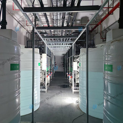Ultrapure Water Treatment Equipment 8000gph For Chip Industry With RO Machine + EDI Unit