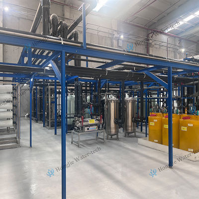 100T/H Ultrapure Water System with UF+RO+EDI Process for Photovoltaic Solar Industry Featuring <1 ppb TOC and Carbon Steel Filter