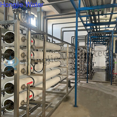 10T/H Industrial RO Water Purification System with Conductivity < 10μs/cm and Full Automatic PLC Control for Aquarium and Aquaculture