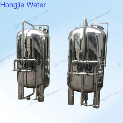 Goede prijs 304 / 316 Roestvrijstalen Zandkoolstoftankfilter 60m3/H Waterbehandelingsapparatuur Accessoires online