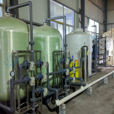 FRP Industrial Water Treatment Equipment 20m3h Ultra Pure Water Purification System