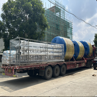 2sets 15T/H Single Stage Reverse Osmosis System With 80T Water Softening System
